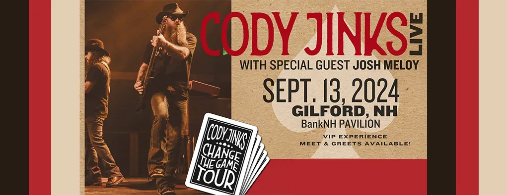 Cody Jinks at Bank of New Hampshire Pavilion
